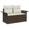 vidaXL Tuin Sofa Set met kussen met opslag 11 pcs Grijs Poly riet