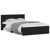 vidaXL Bedframe met hoofdeinde zwart 135x190 cm