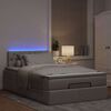 vidaXL Ottoman bed met matras en LED's 120x200cm stof taupe