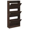 vidaXL Schoenenkast 60x21x125,5 cm bewerkt hout bruin eikenkleur