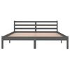 vidaXL Bedframe massief grenenhout grijs 160x200 cm