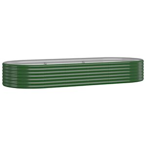 vidaXL Plantenbak 249x100x36 cm gegalvaniseerd staal groen