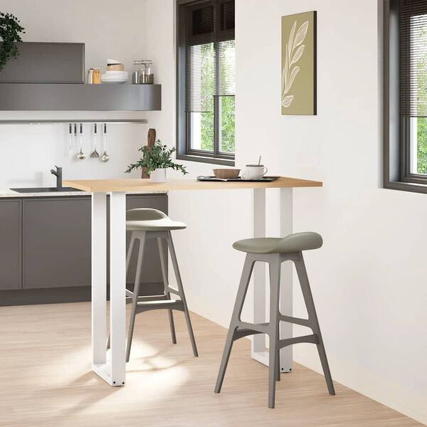 vidaXL Bartafelpoten 2 st U-vormig 50x(110-111) cm staal wit