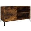 vidaXL Platenkast 84,5x38x48 cm bewerkt hout gerookt eikenkleurig