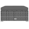vidaXL 10-delige Loungeset met kussens poly rattan grijs