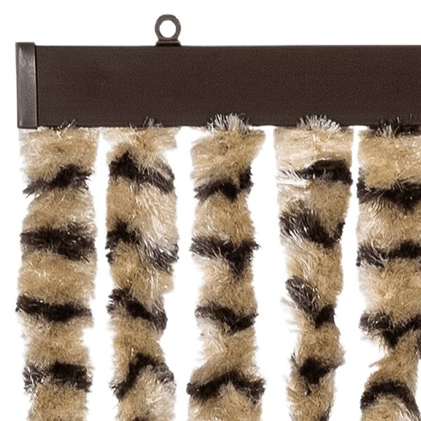 vidaXL Vliegengordijn 100x230 cm chenille beige en bruin