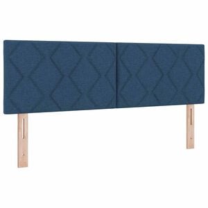 vidaXL Hoofdbord met hoofdeinde Blauw 160 cm Nep Leer