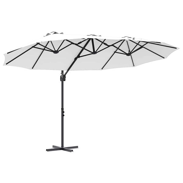 vidaXL Tuin Cantilever Parasol Zand 372 x 198 x 243 cm