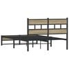 vidaXL Bedframe zonder matras metaal sonoma eikenkleurig 120x190 cm