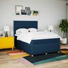 vidaXL Boxspring met matras stof blauw 160x200 cm