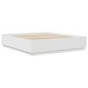 vidaXL Bedframe met LED-striplichten Wit 180 x 200 cm Bewerkt hout