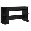 vidaXL Bureau Zwart eiken Bewerkt hout 140 x 50 x 75 cm