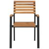 vidaXL Tuinstoelen 4 st stapelbaar massief acaciahout en metaal