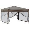 vidaXL Partytent inklapbaar met zijwanden 3x3 m taupe