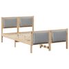 vidaXL Bedframe met hoofdeinde Lichtgrijs 120 x 200 cm Stof