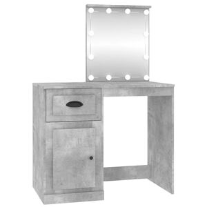vidaXL Kaptafel met LED 90x50x132,5 cm bewerkt hout betongrijs