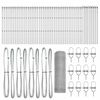 vidaXL zeshoekig gaashek met grondbevestiging 100 x 0,8 m zilver Mesh