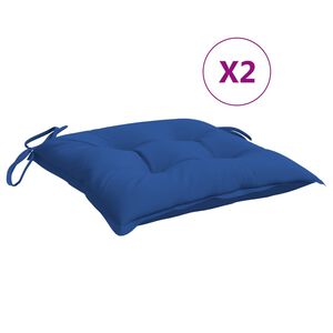 vidaXL Palletkussens 2 st 50x50x7 cm oxford stof blauw