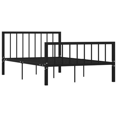 vidaXL Bedframe metaal zwart 120x200 cm