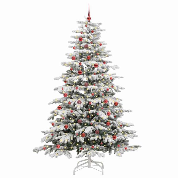 vidaXL Kunstmatige Inklapbare Kerstboom Wit 240 cm PE en PVC