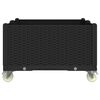 vidaXL Plantenbak met wielen 100x80x54 cm polypropeen zwart