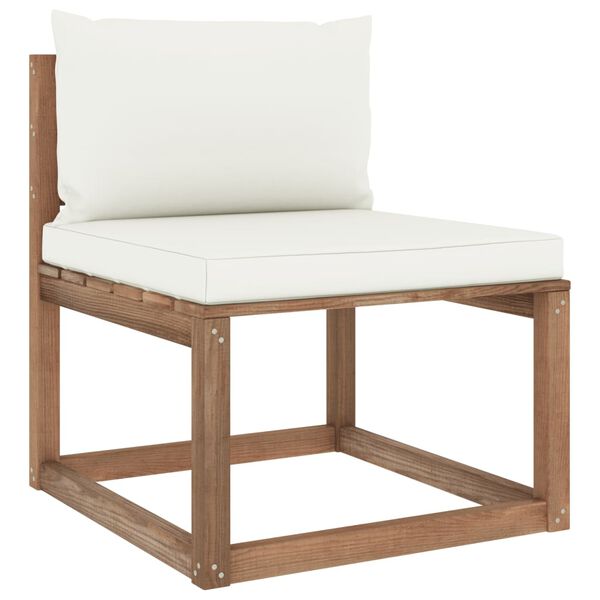 vidaXL 6-delige Loungeset pallet met kussens ge&iuml;mpregneerd grenenhout