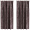 vidaXL Velvet Gordijnen 2 st Bruin 175 x 140 cm Fluweel