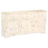 vidaXL Dressoir 160x40x80 cm massief mangohout wit