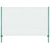 vidaXL Draadgaashek met palen 25x2 m staal groen