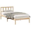 vidaXL Bedframe met hoofdeinde Bruin 90 x 190 cm Massief grenenhout