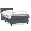vidaXL Boxspring met matras fluweel donkergrijs 80x220 cm