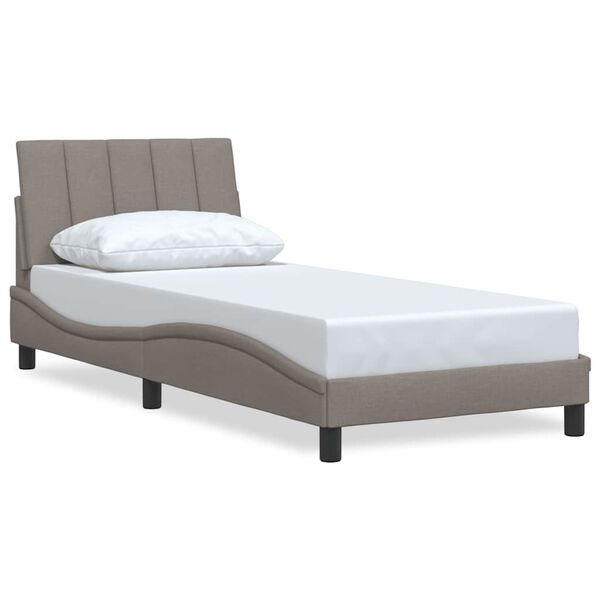 vidaXL Bedframe zonder matras "Hanko" 90x190 cm stof taupe