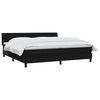 vidaXL Boxspring met matras fluweel zwart 200x210 cm