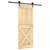 vidaXL Schuifdeur 80 x 210 cm Massief Grenenhout (Niet-Behandeld)