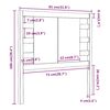 vidaXL Hoofdbord 81x4x100 cm massief grenenhout zwart