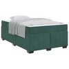 vidaXL Bedframe met matras Donkergroen 120 x 200 cm Stof