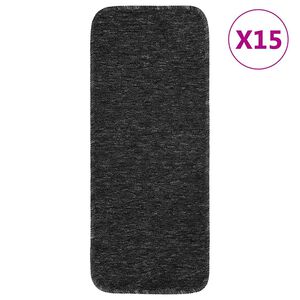vidaXL Trapmatten 15 st anti-slip rechthoekig 60x25 cm antracietkleur