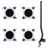 vidaXL Meubelrollers 4 st met lifter 15,5x15,5x5,5 cm staal 1000 kg