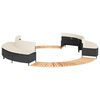 vidaXL Hottub-ombouw poly rattan en massief acaciahout zwart