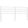 vidaXL Vervangend hoofdbord 200 cm metaal wit