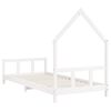 vidaXL Kinderbedframe 90x200 cm massief grenenhout wit