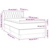 vidaXL Boxspring met matras stof donkerbruin 90x190 cm