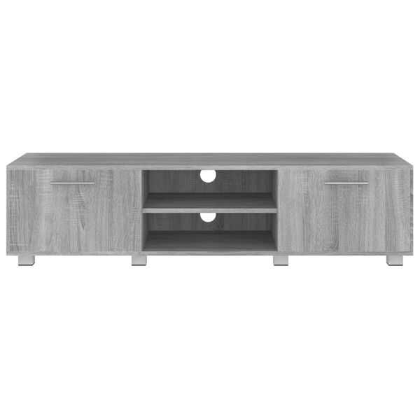 vidaXL Tv-meubel 140x40x35 cm bewerkt hout grijs sonoma eikenkleurig