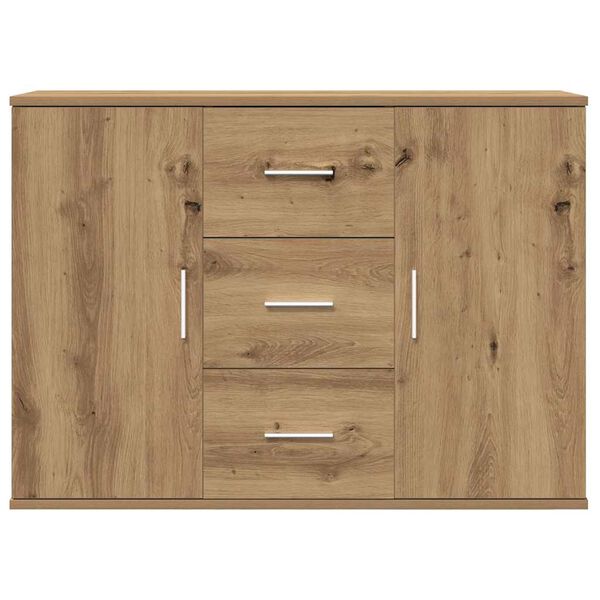 vidaXL Dressoir 90x29,5x65 cm bewerkt hout artisanaal eikenkleur