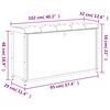 vidaXL Schoenenbankje met klaplade 102x32x56 cm zwart