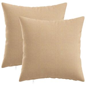 vidaXL Kussensloop 2 st HEERLEN Cr&egrave;mekleurig 30 x 30 cm Stof