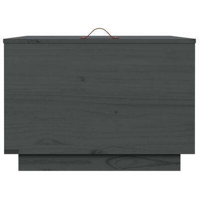 vidaXL Opbergboxen met deksels 3 st massief grenenhout grijs