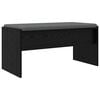vidaXL Halbank met kussen Zwart Eiken 83 x 38 x 40 cm