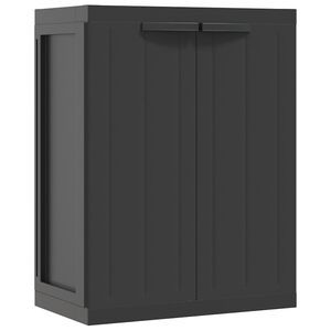 vidaXL Tuinkast 65x37x85 cm polypropeen zwart