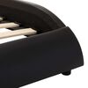 vidaXL Bedframe met LED kunstleer zwart en wit 135x190 cm